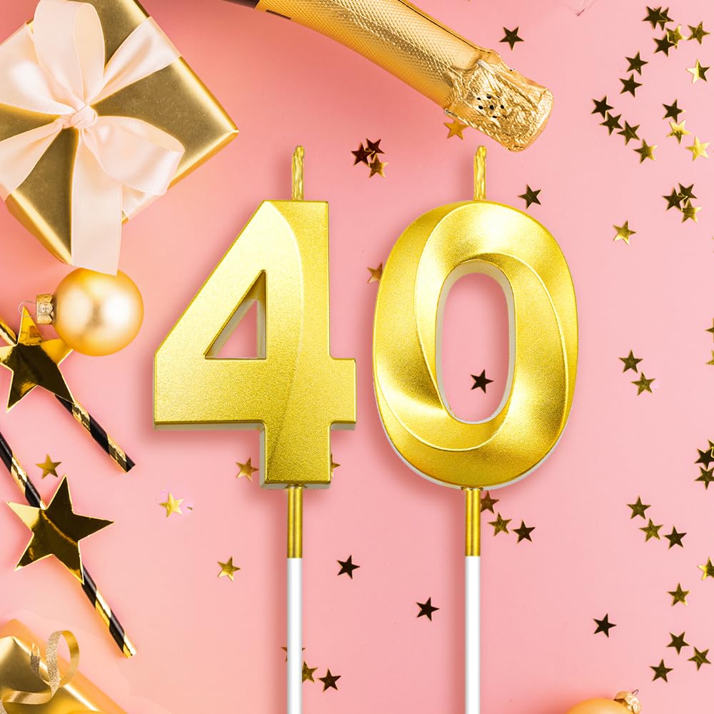Amazon.co.jp: ケーキ用40歳の誕生日キャンドル、40個の数字の