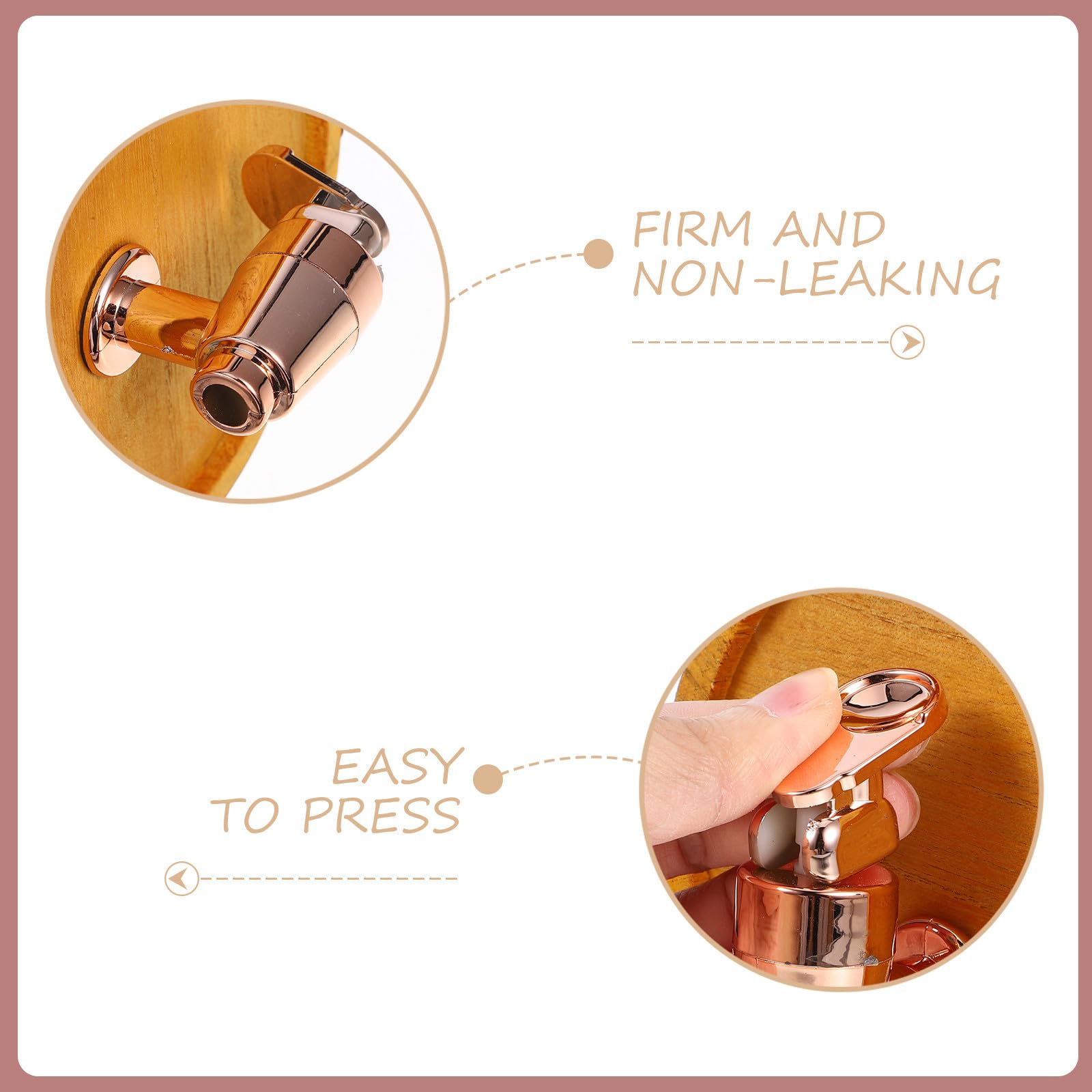USHOBE Dispensador de Vino y Cerveza de Madera Capacidad de 1l, Soporte Resistente y Grifo de Resina, Adecuado para Fiestas y Uso Doméstico