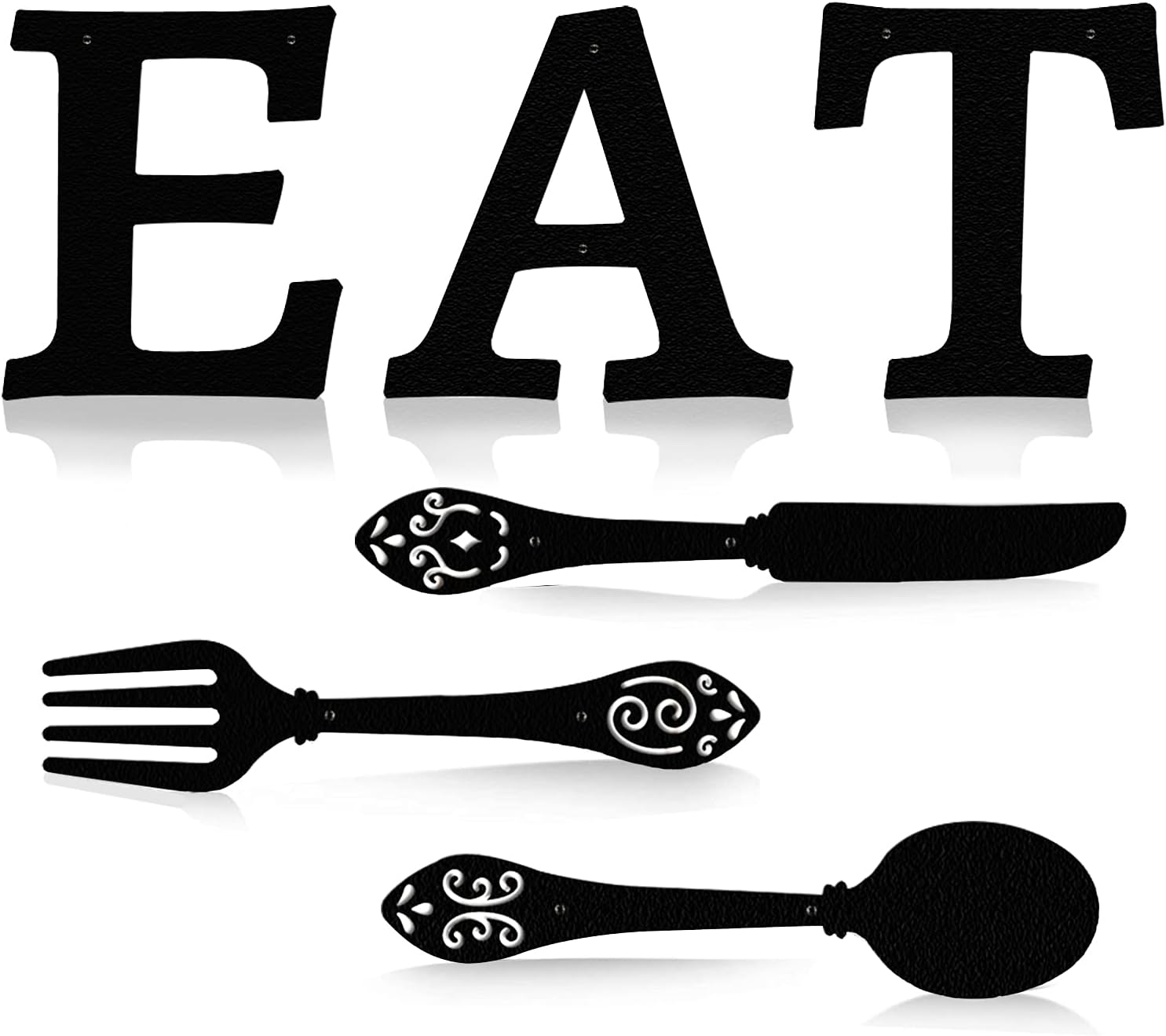 Buy Metal Wall Hanging Kitchen Wall Decor EAT Sign Fork and ...