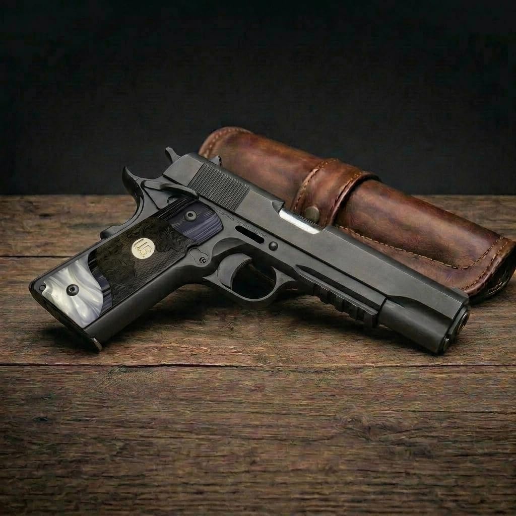 Amazon.com: 1911 Full Size Carved Black Rosewood Grips | Floral