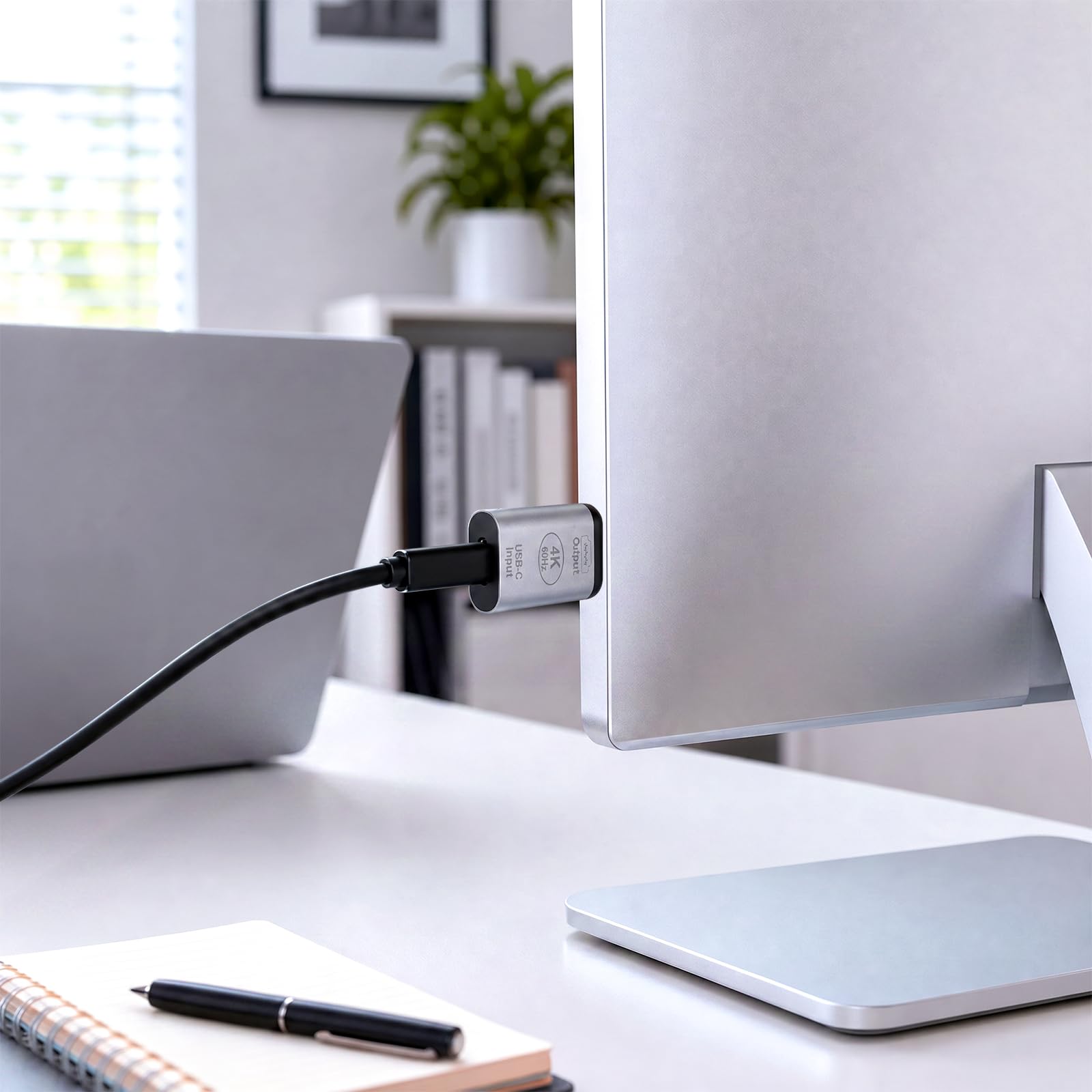 Przejściówka z USB C na HDMI, 4K 60Hz, typ C żeński na HDMI męski, kompatybilna z MacBook, iPad Pro, Samsung Galaxy, Steam Deck, laptop, smartfon, monitor, TV, projektor