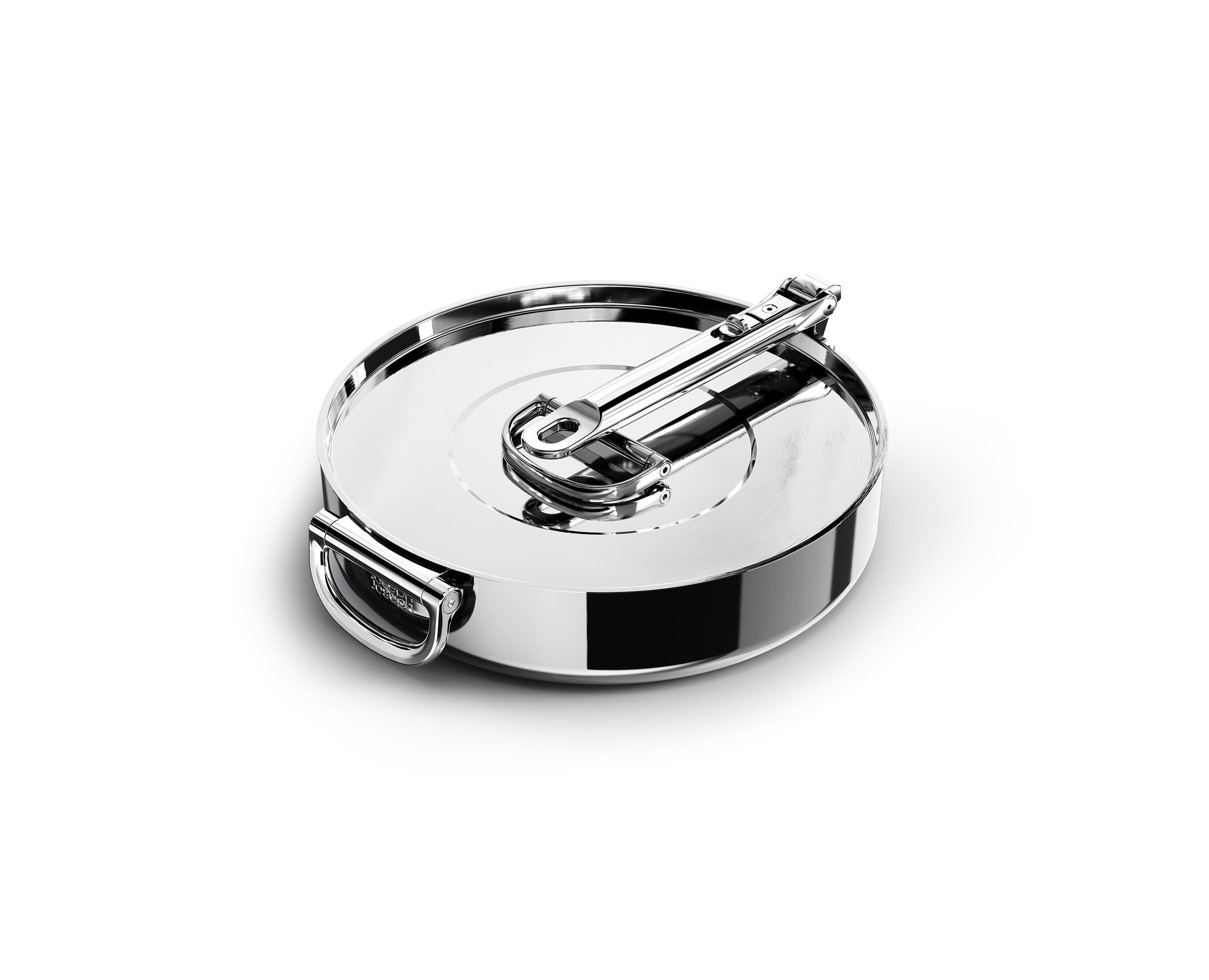 Joseph Joseph Space Steel salteadora 28 cm inox con tapa, acero 3 capas, inducción, antiadherente, mango plegable