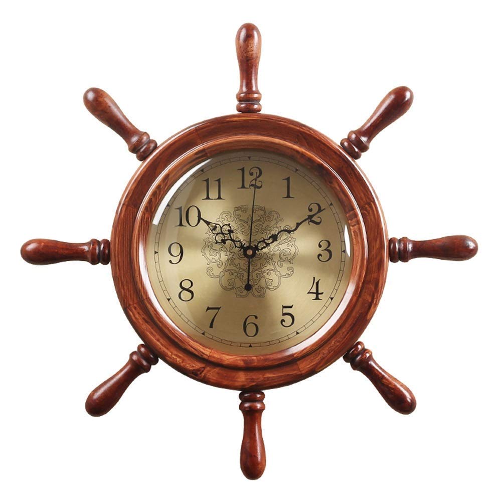 Horloge murale en bois muette et étanche de petite taille pour décoration
