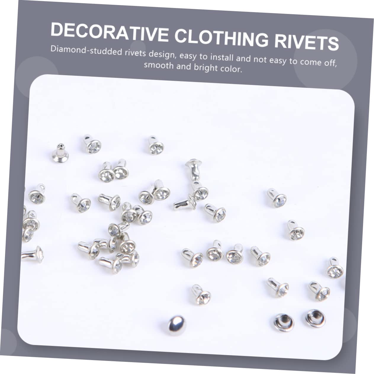NUOBESTY 600 Juegos remaches de diamante tacos para ropa remaches para metal decoración remache artesanal de cuero tachuelas de reparación de artesanías de cuero remachadora Decorar