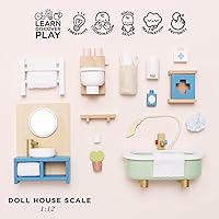 Vista 4 de Le Toy Van Dollhouse - Muebles para muñecas y Accesorios, Baño Sugar Plum