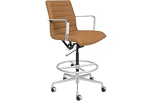SOHO II Ribbed Drafting Chair for Standing Desks, Designed for Comfort and Functionality