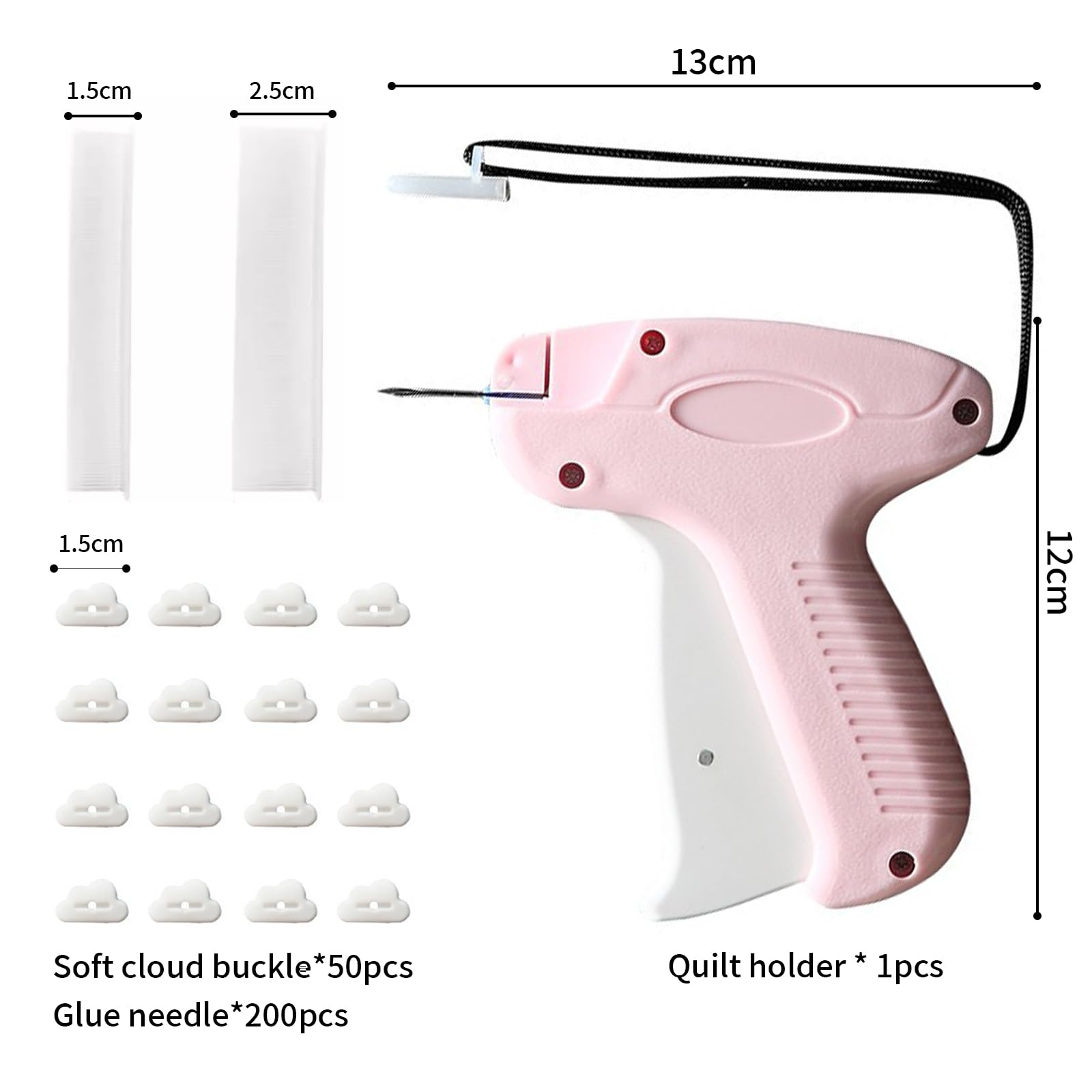 Lafo Mini Macchina da Cucito Portatile, Riparazione Rapida per Vestiti, Connettore Istantaneo per Bottoni, Strumento di Etichettatura (Rosa)