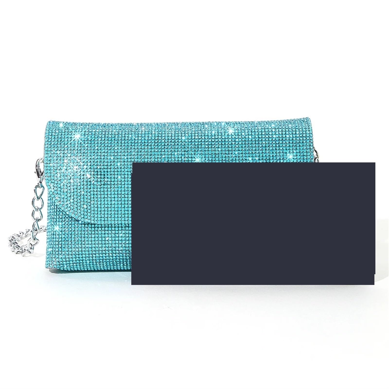 Pochette Da Sera Borsa da sera con strass, borsa donna scintillante, a tracolla lucida in pelle PU diamanti, mini a mano
