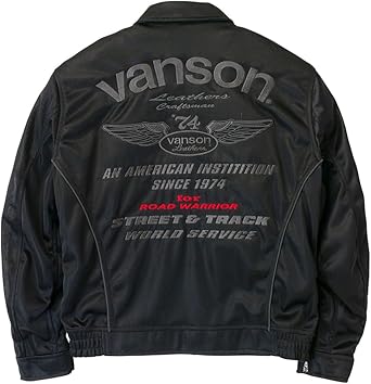 VANSON VS23102S Lサイズ ストレッチメッシュジャケット　バンソン 楽天市場】アウトレット!!バンソン ロゴ刺繍 プロテクター付き
