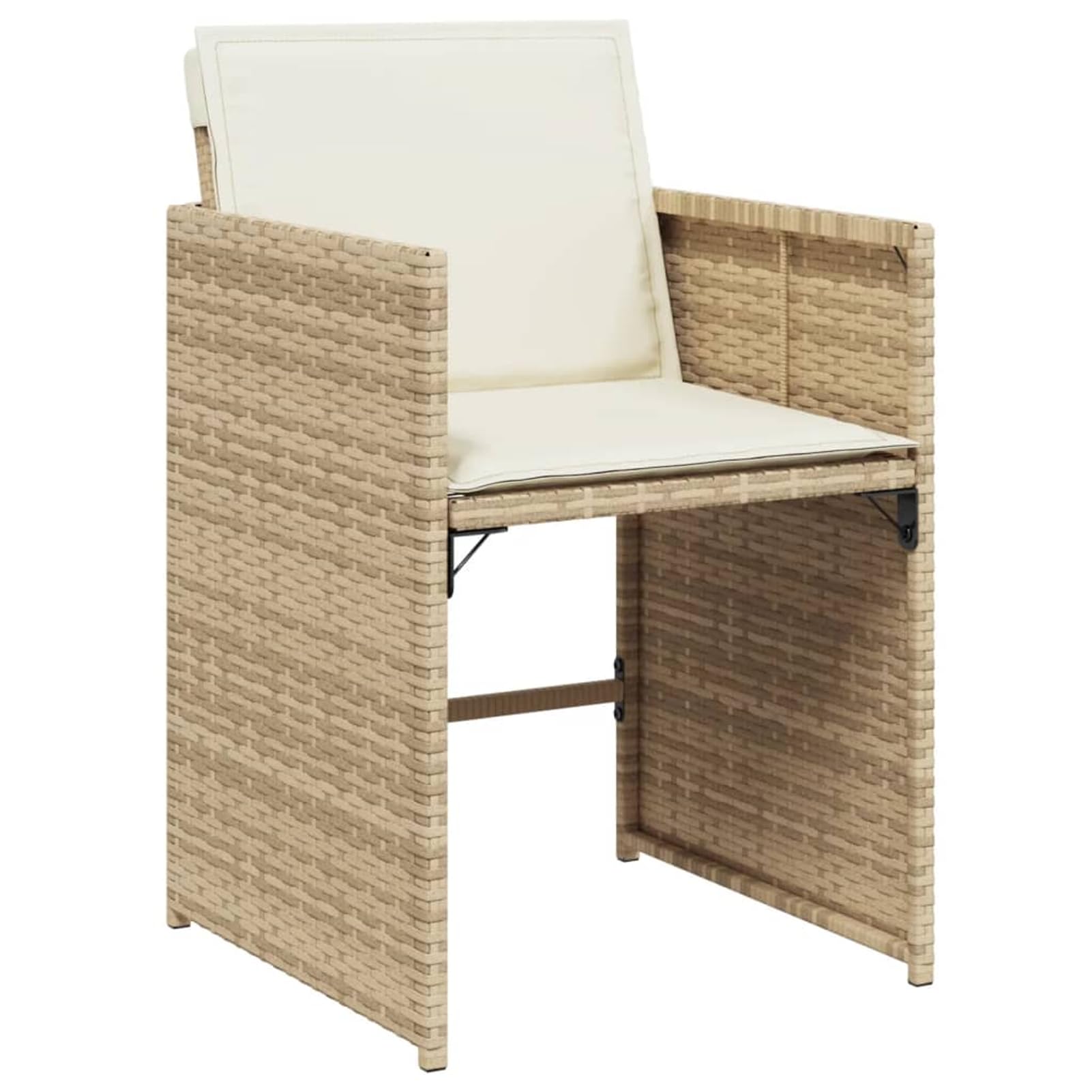Set da Pranzo da Giardino 7 pz, Sedie con Cuscini in Polyrattan, Tavolo e Sedie Pieghevoli per Pranzo all'Aperto, Arredo da Esterno, Mobili da Giardino, Set da Esterno, Spazio Salvaspazio, Comfort Sed