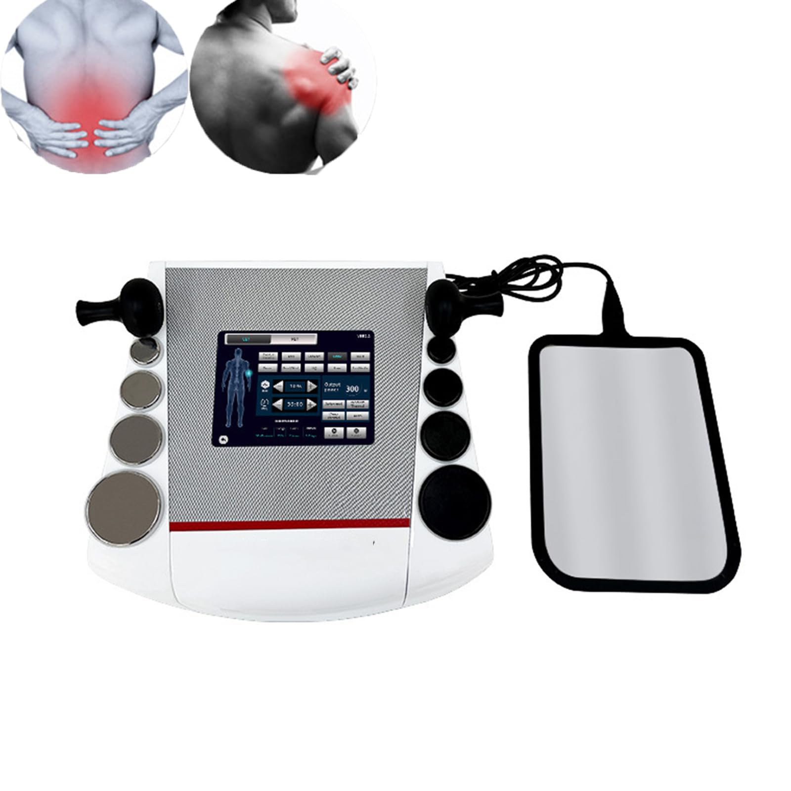 oiakus Tecar Therapy Diathermy Machine, 300~448KHz Therapy Machine for Body Pain, 4 Modes and 10 Body Parts to Choose from, for Sports Rehabilitator Sport Therapist