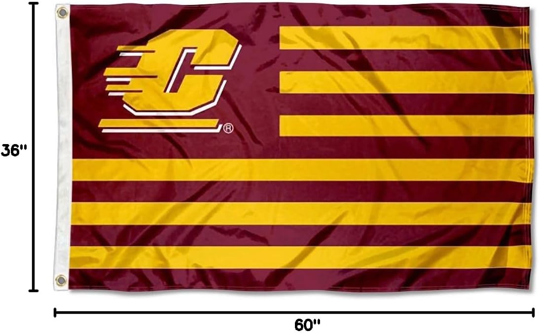 Central Michigan Chippewas Stars and Stripes Nation Flag - Image 9