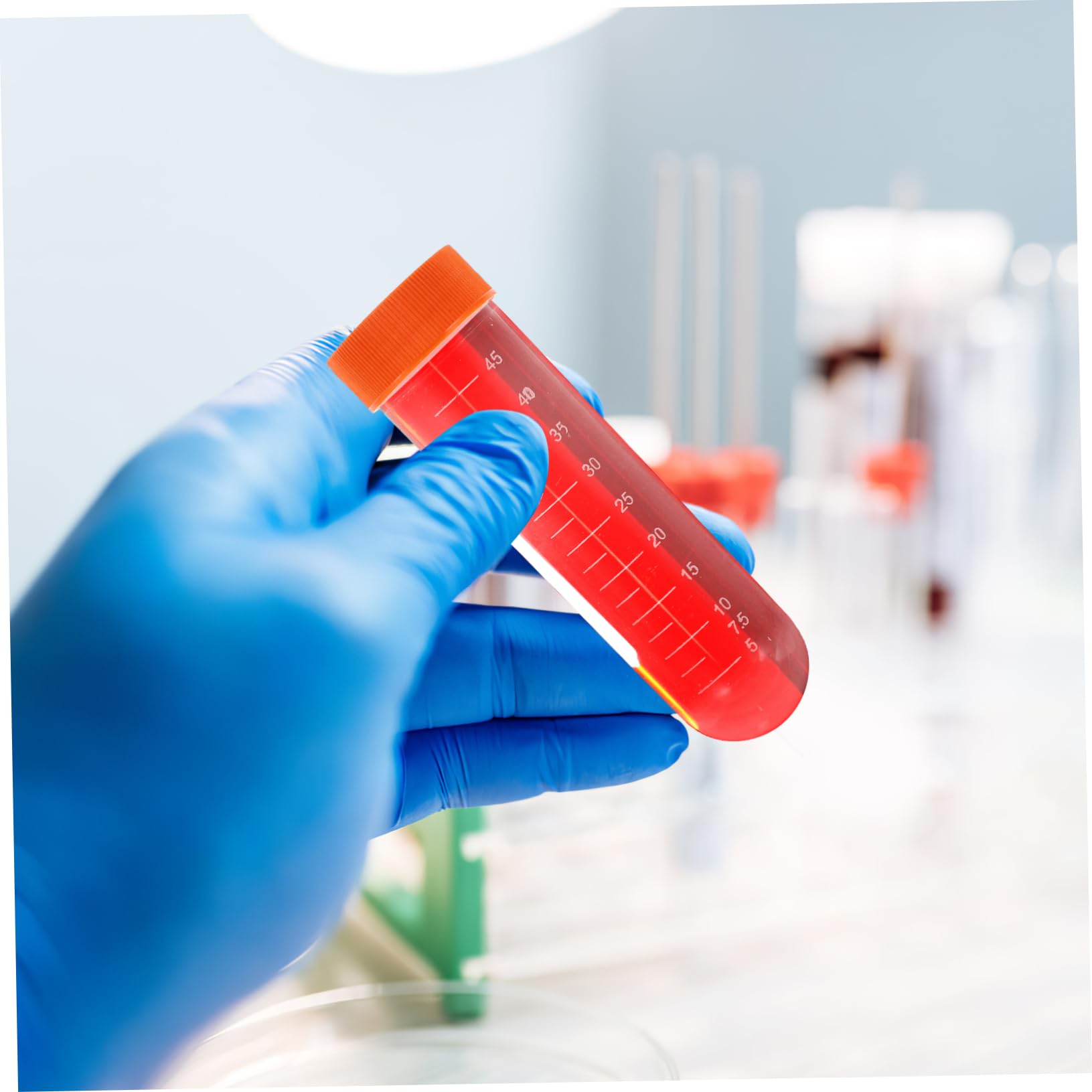 Mobestech 100 Sztuk Śrubowych Probówek Odśrodkowych Do Eksperymentów Z Wagą Probówka Plastikowa 50 Ml Test