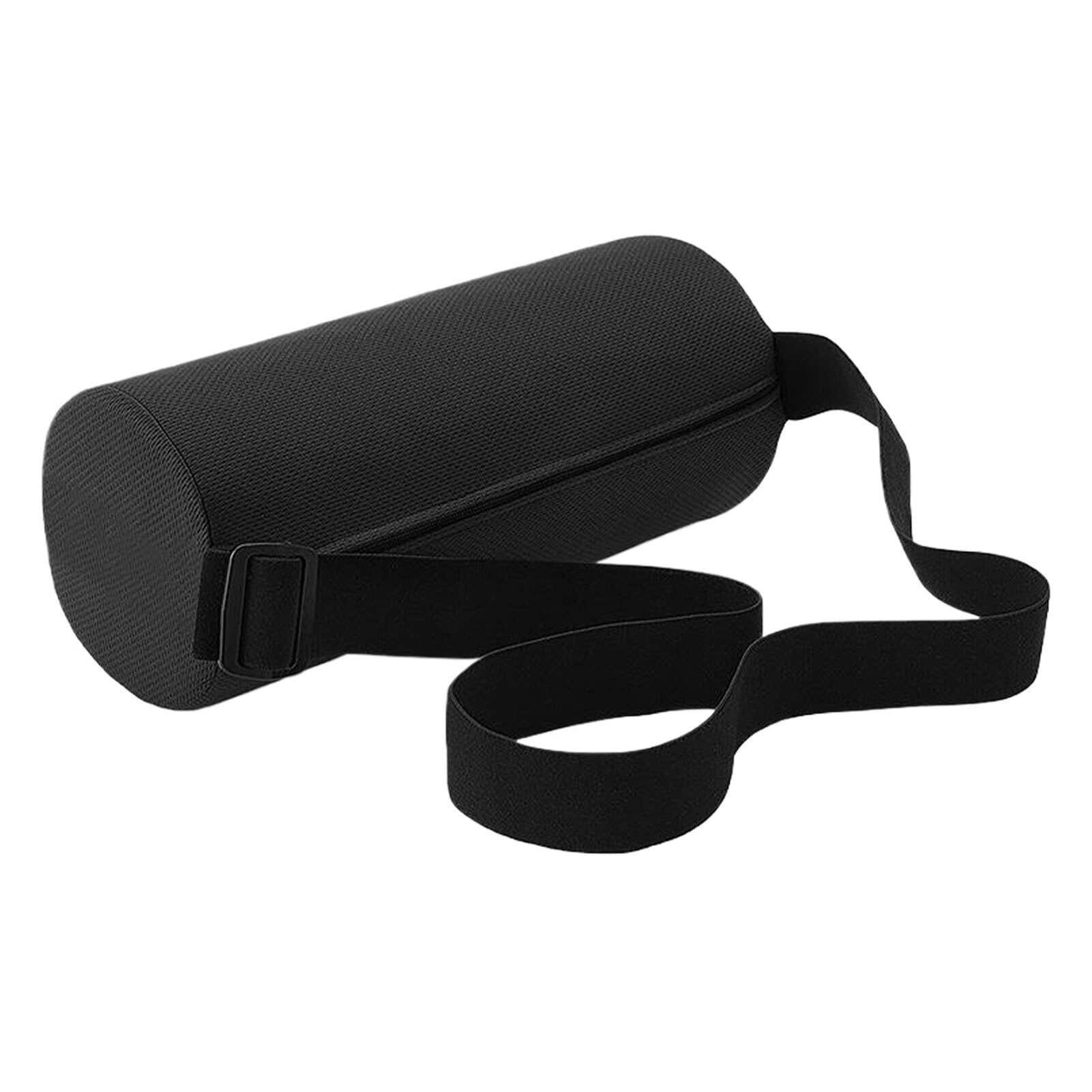 Mophrati Black Lumbar Support Cushion Designed For Correct Spinal Alignment And Durablememory Foam Ensures Support Pillow, 28 * 12Cm