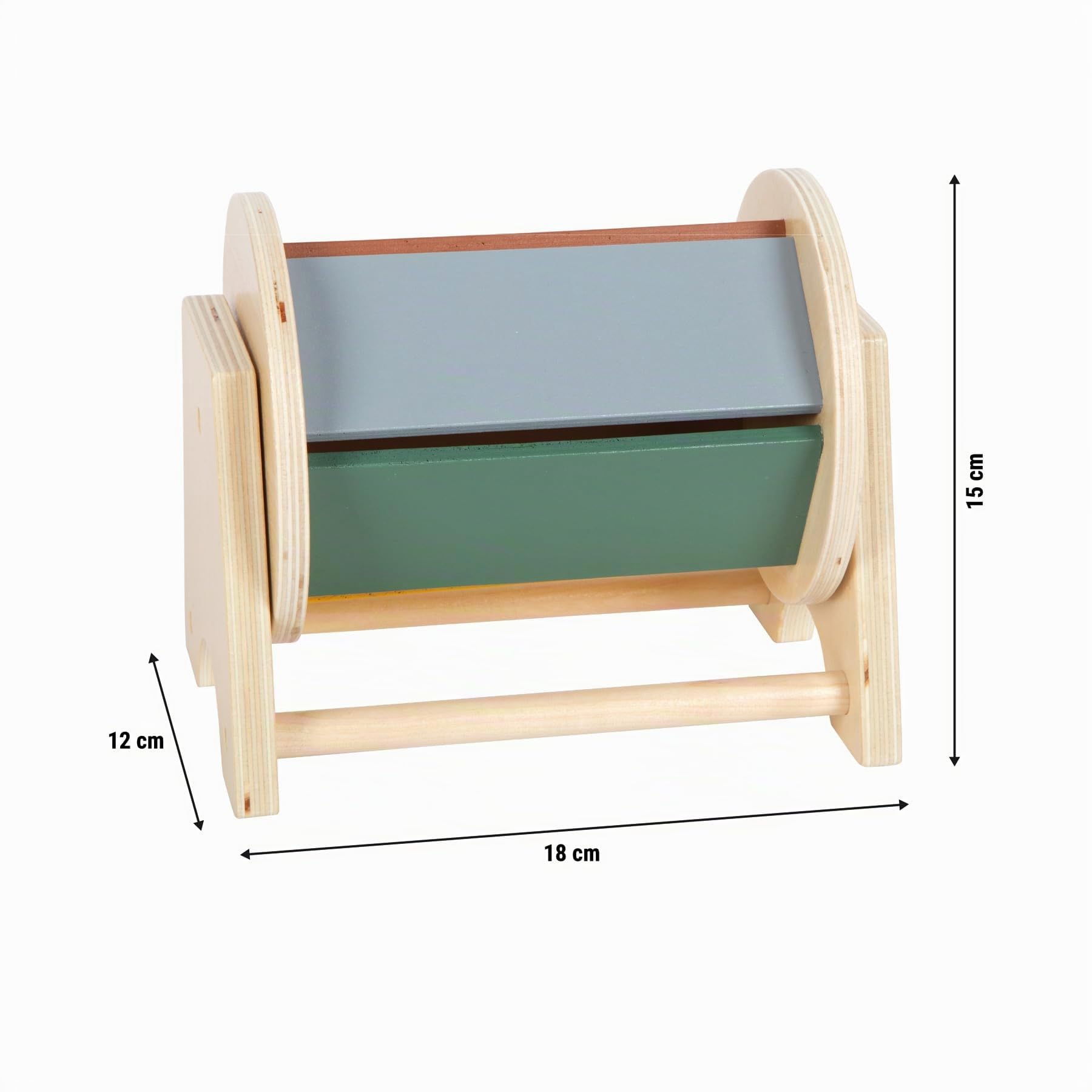 Small Foot Tambour Rotatif Montessori en Bois certifié FSC 100%, Jouet à partir de 6 Mois, 12742