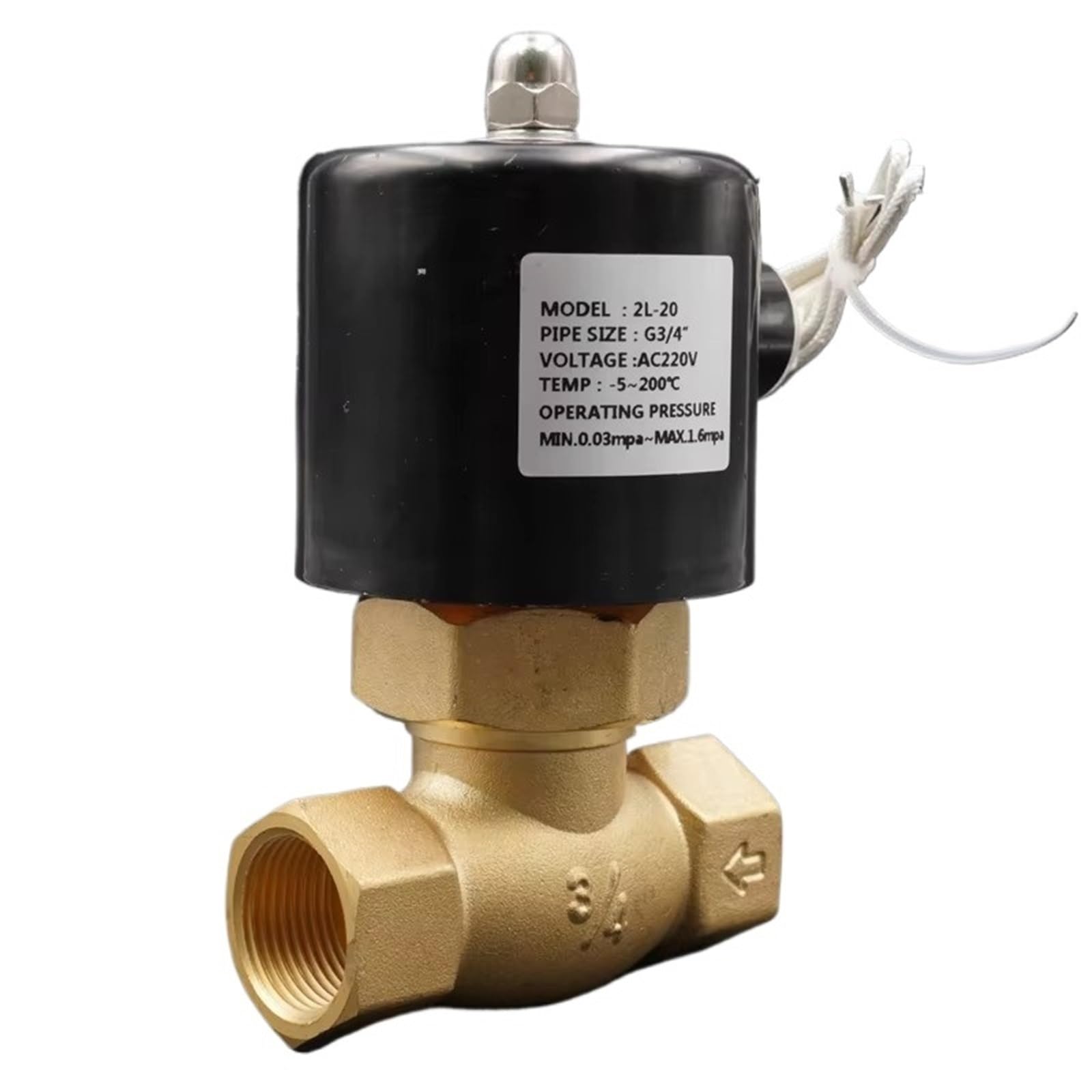 DC24V AC220V Solenoid Valve Normally Closed(1",AC220V)