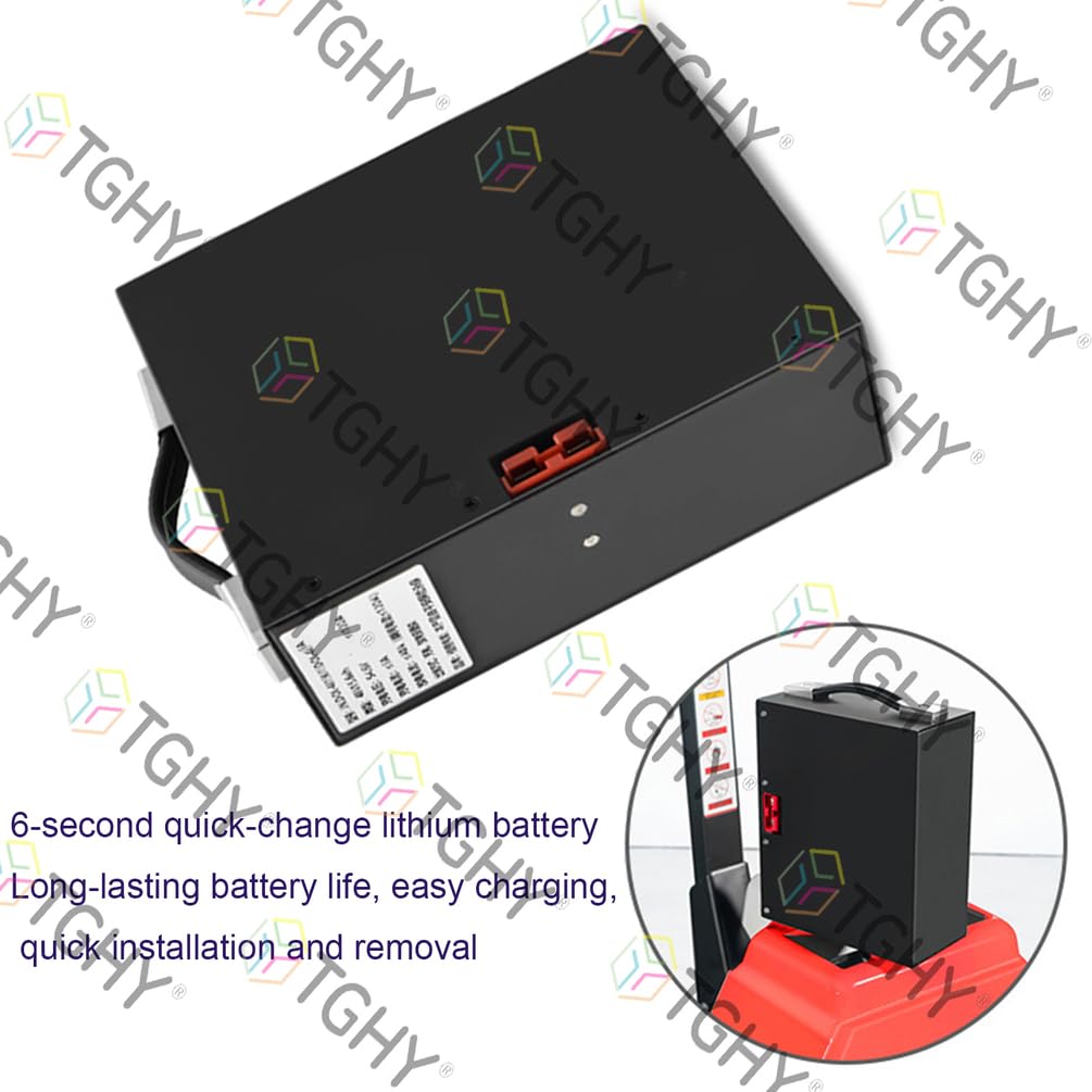 TGHY Batería de 48 V para montacargas eléctrico (48 V, 10,4 Ah, 15,6 Ah, 18 Ah), batería de Iones de Litio extraíble para Motor de transpaleta eléctrica de 0 a 900 W.,48v10.4ah
