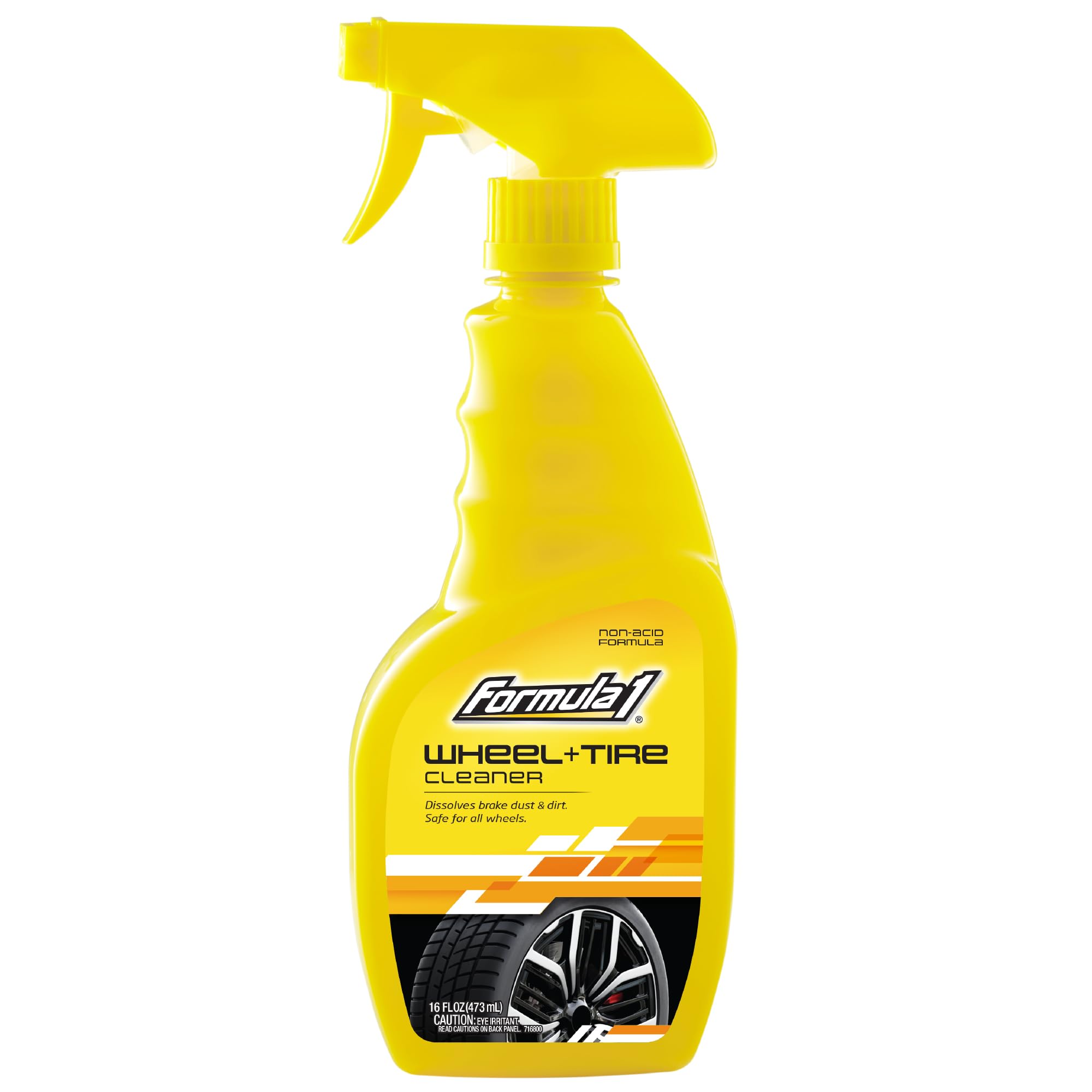 Formula 1 Wheel & Tire Cleaner - Removes Brake Dust and Dirt, Quickly Shines Rims & Tires, Safe for All Cars, Trucks, and Motorcycles (16 oz)