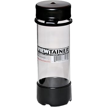 Viewtainer CCRT26-4 Tethered Cap Storage Container 2"X6"-Black