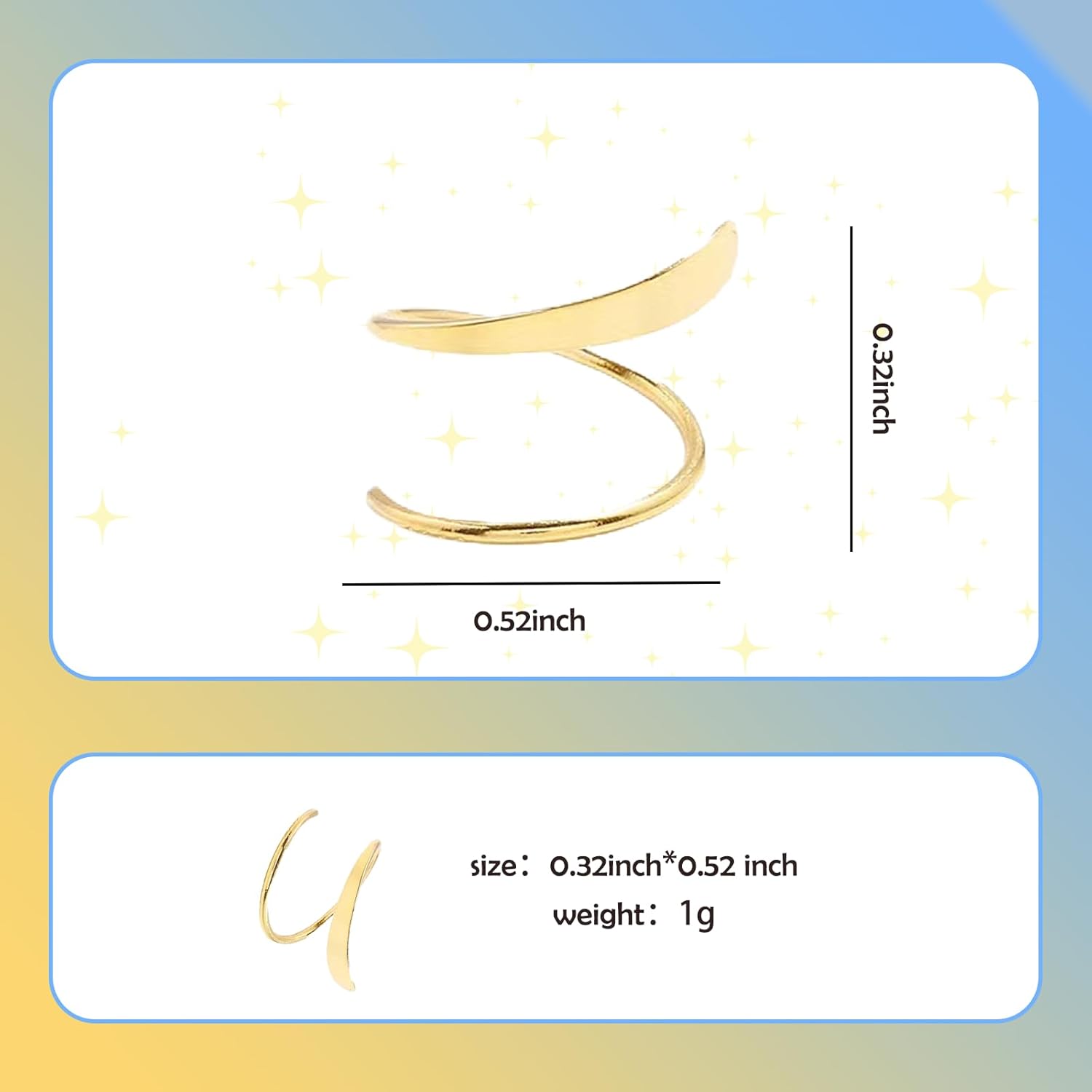 Spiral Hoop Twist Double Earrings,Sterling Silver Handmade Cartilage Piercing,Double Piercing Earrings for Women Christmas Birthday Gift - Image 2