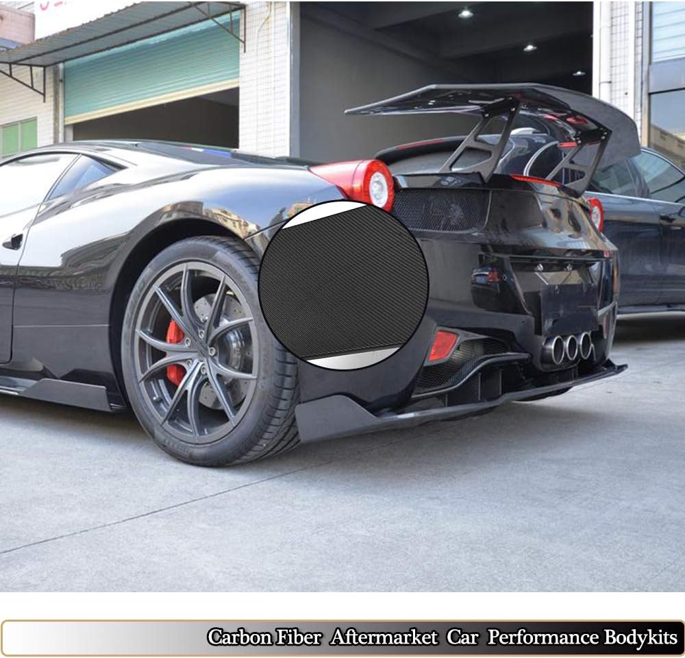 Trunk Spoiler Compatible with Ferrari 458 Italia 2011 2012 2013 Customized Carbon Fiber CF GT Racing Rear Boot Lid Highkick Spoiler Wing Lip