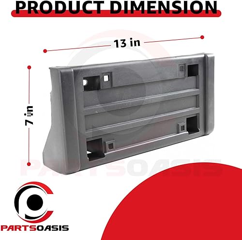 Miniatura 6 de Chevy C1500 Soporte de placa frontal GM1068101 compatible con Chevy C1500 tamaño completo 1988-2002 con tira de impacto que reemplaza OE 15990674
