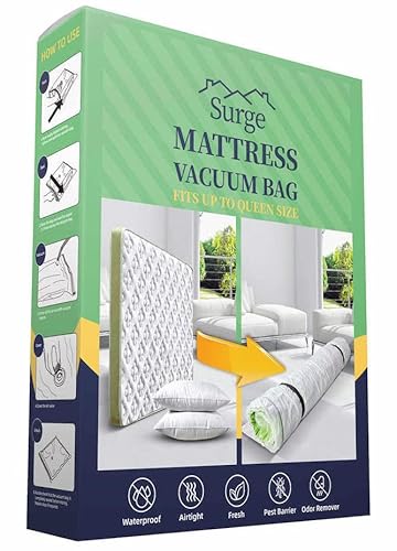 Mattress Vacuum Storage Bags - 4 Pack (1x Mattress Vacuum Bag 1x Duvet Vacuum Bag 2x Pillow Vacuum Bags) Straps Included Heavy Duty For Moving Mattress