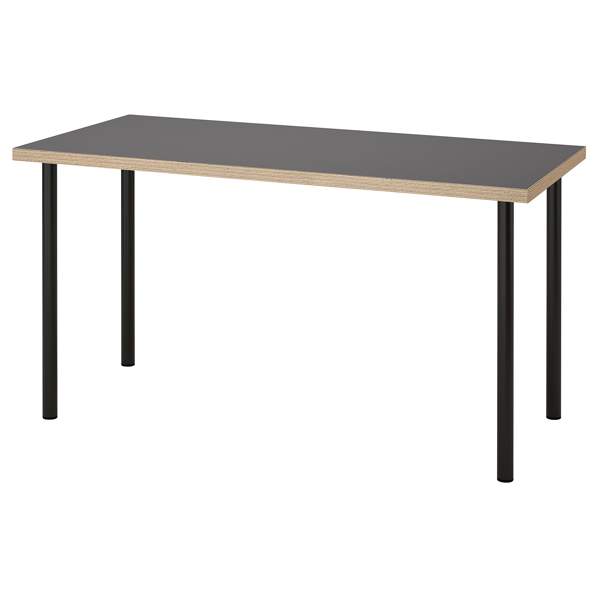 Bureau LAGKAPTEN ADILS gris et effet bois noir ProTuning table de travail 140x60 cm