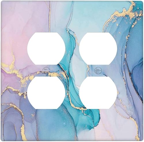 Miniatura 94 de Arte abstracto de mármol de acuarela de 1 cuadrilla, cubierta decorativa de pared de palanca única, placa de interruptor eléctrico para sala de Arte