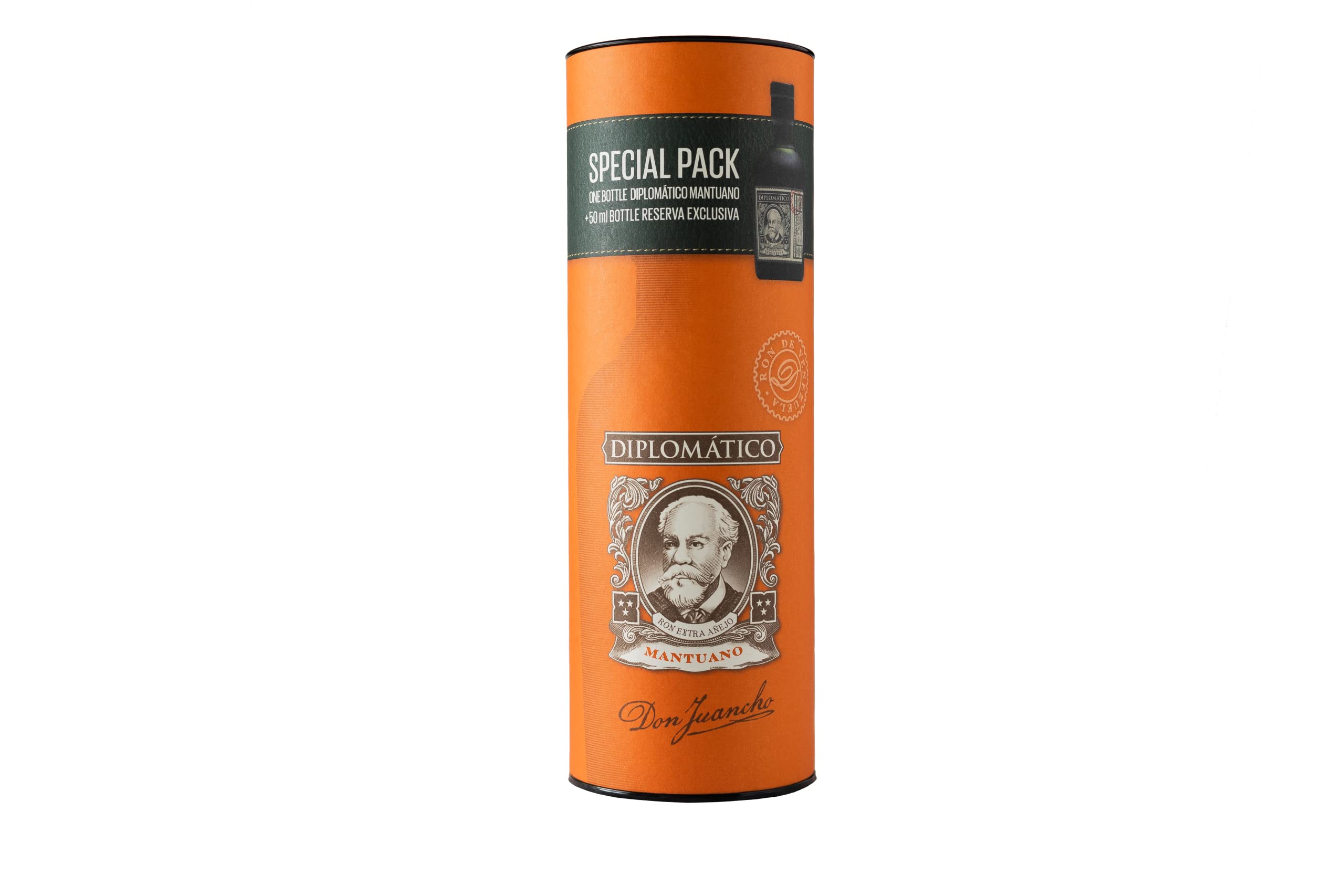 Estuche - Ron Diplomático Mantuano + Miniatura 5cL Reserva Exclusiva, 40% Volumen de Alcohol, 70cl