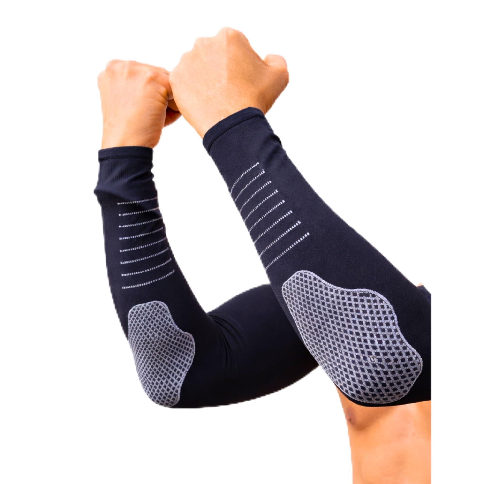 MensGood BlackIce Arm Sleeves for Men | Instant Cooling & UPF 50+ UV Sun Protection | Premium Breathable Compression Sleeves for Bike Riding, Cricket, Gym & Outdoor Sports (Pack of 1 Pair, Black)-picture-31
