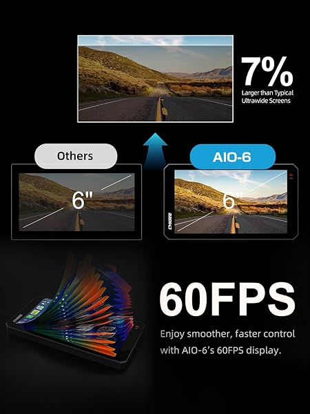 CHIGEE AIO-6 LTE 4G Motorcycle GPS Navigation with 6 inch Display, Smart Geo-Fence Security,SOS,2000nits,Motorcycle Moto Carplay Android Auto, Real-Time alerts, Electronic Fence, IP69 Waterproof - 4