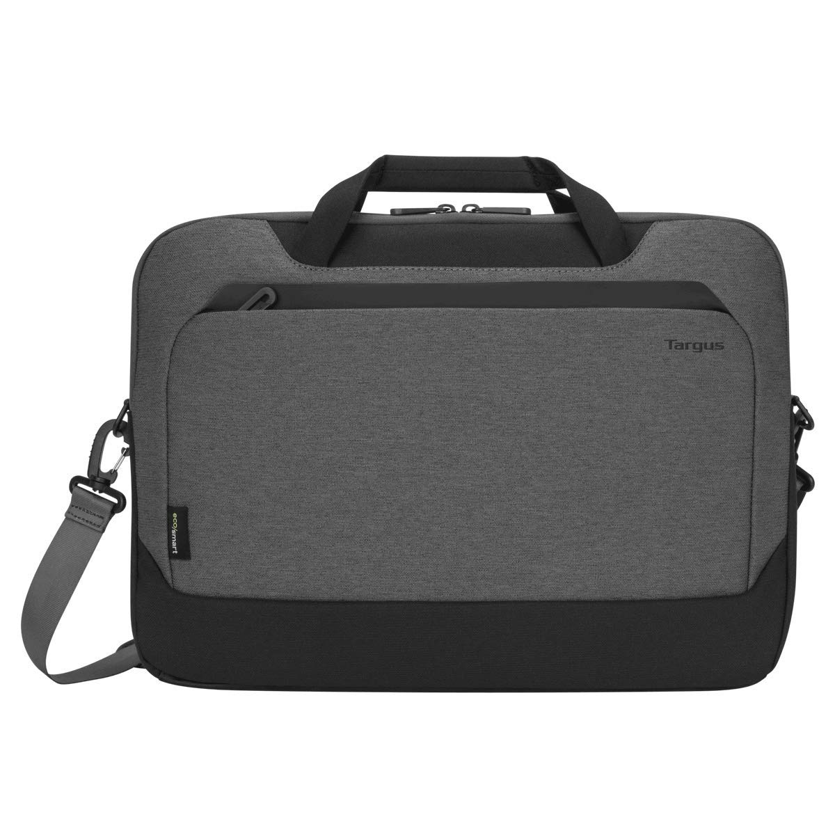 Targus Cypress Maletín con EcoSmart para viajeros de negocios y escuela con 2 compartimentos, correa acolchada para el hombro, funda protectora para portátil de 15.6 pulgadas, gris claro (TBT92602GL)