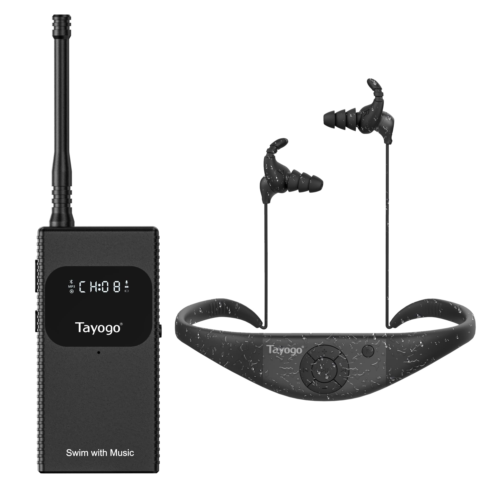 Tayogo T6+W18 Swim Music Combo - Waterproof MP3 Player + Bluetooth Transmitter | No Download, Spotify Compatible, Nothing With Your Streaming App-image-37