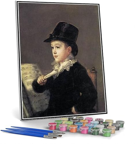 Pintura por números para adultos, kit de pintura de Mariano Goya, pintura por Francisco Goya, kit de pintura por números para niños y adultos