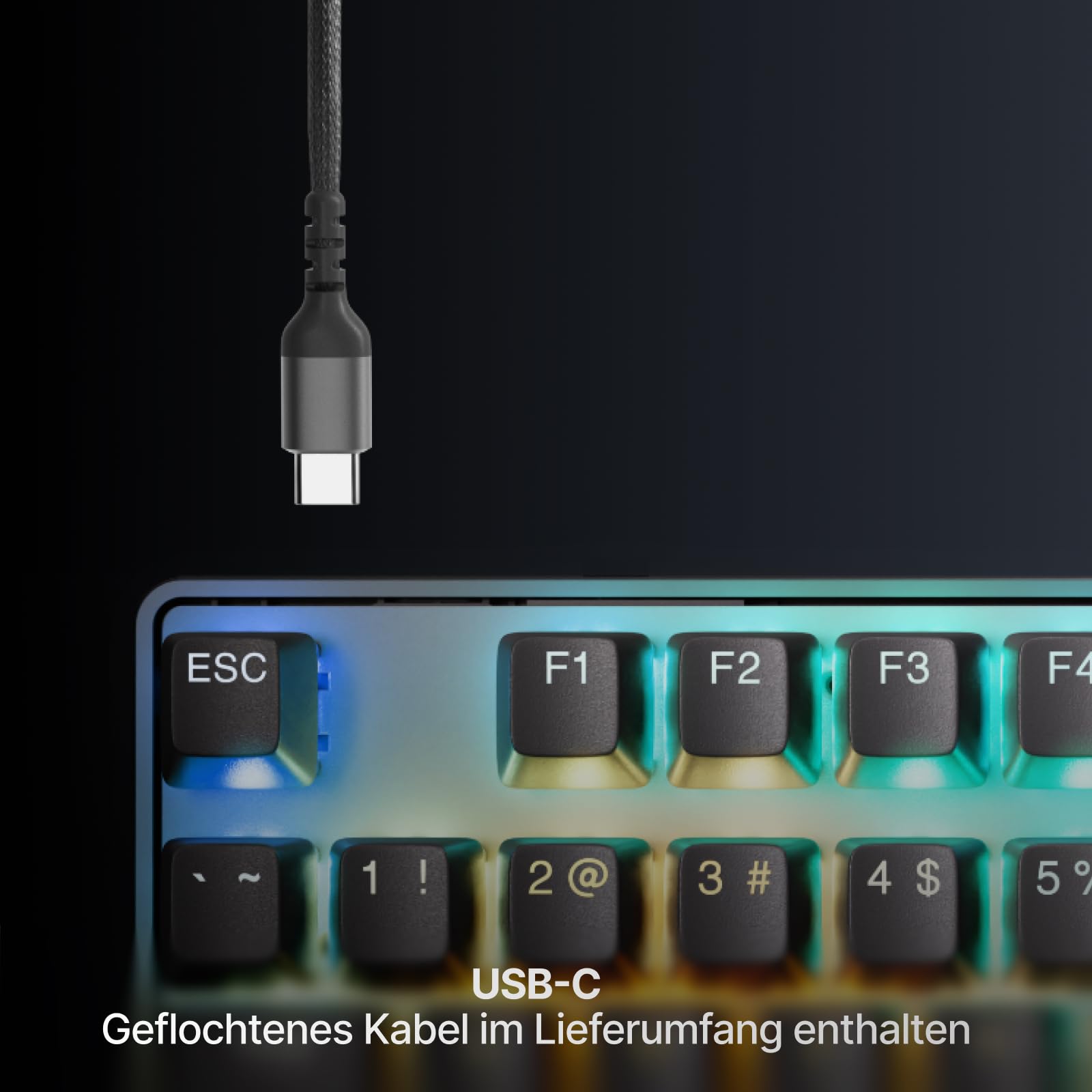SteelSeries APEX PRO TKL Gen-3 Gaming-Tastatur OmniPoint 3.0 analoge magnetische Schalter OLED RGB PBT USB-C German QWERTZ