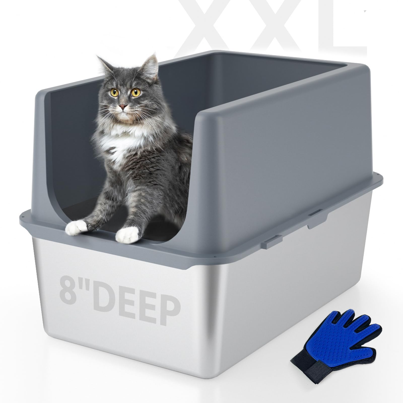 LIHONG XL Stainless Steel Litter Box