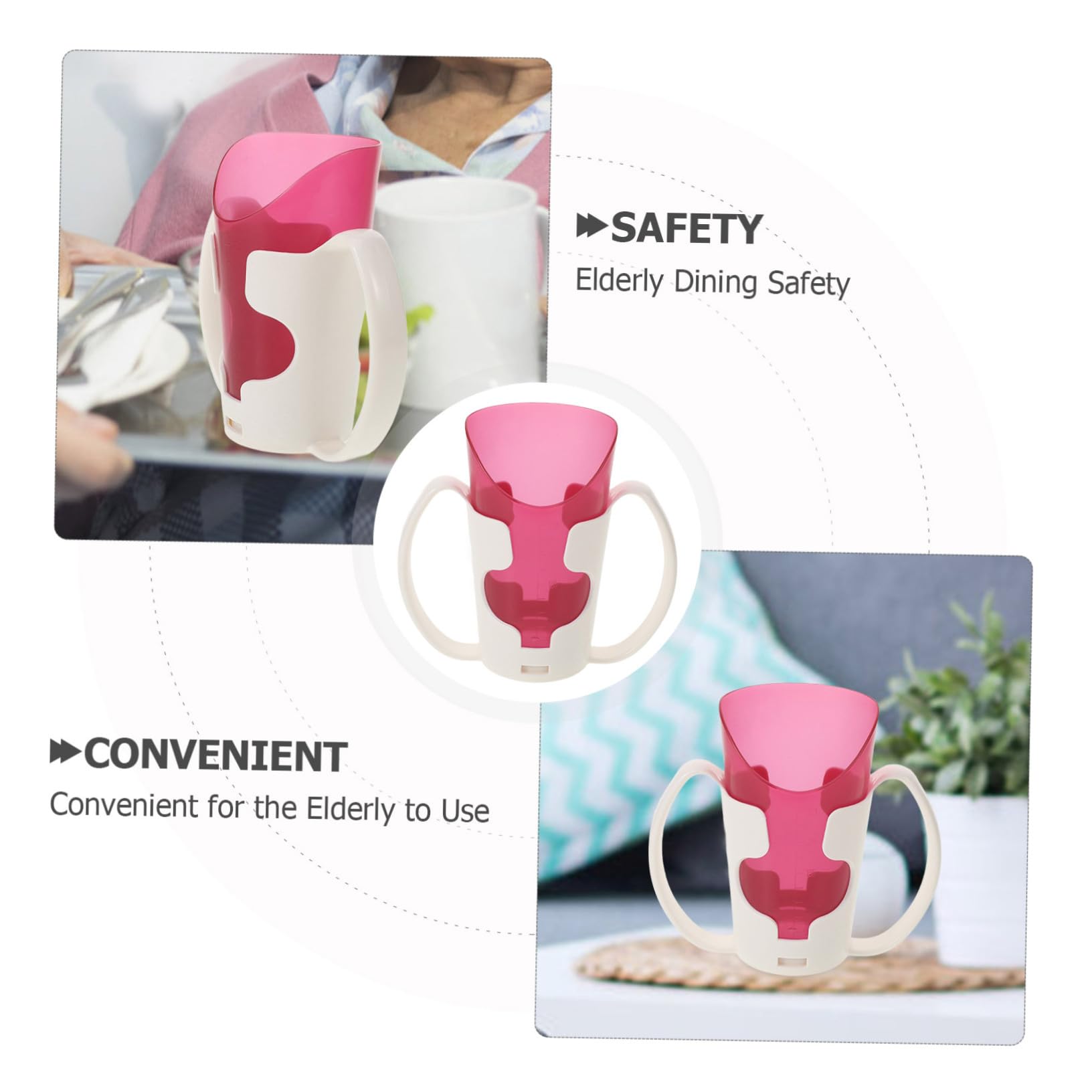 ABOOFAN 2 Piezas Taza De Cuidado De Ancianos Taza De Avena Taza De Sopa Taza para Beber Convaleciente Copas Independencia Taza del Paciente Disfagia Tazas Copas De Estadio Bol