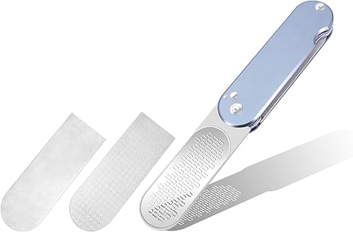 Lima de pie plegable 3 en 1, raspador de pies y removedor de callos herramienta de pedicura para el cuidado de los pies para eliminar la piel dura