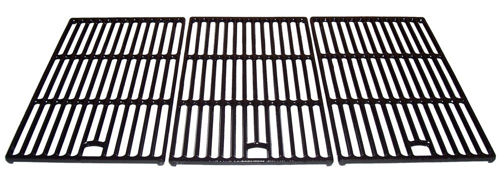 Music City Metals60273 Matte Cast Iron Cooking Grid Replacement for Select Master Forge and Perfect Flame Gas Grill Models, Set of 3