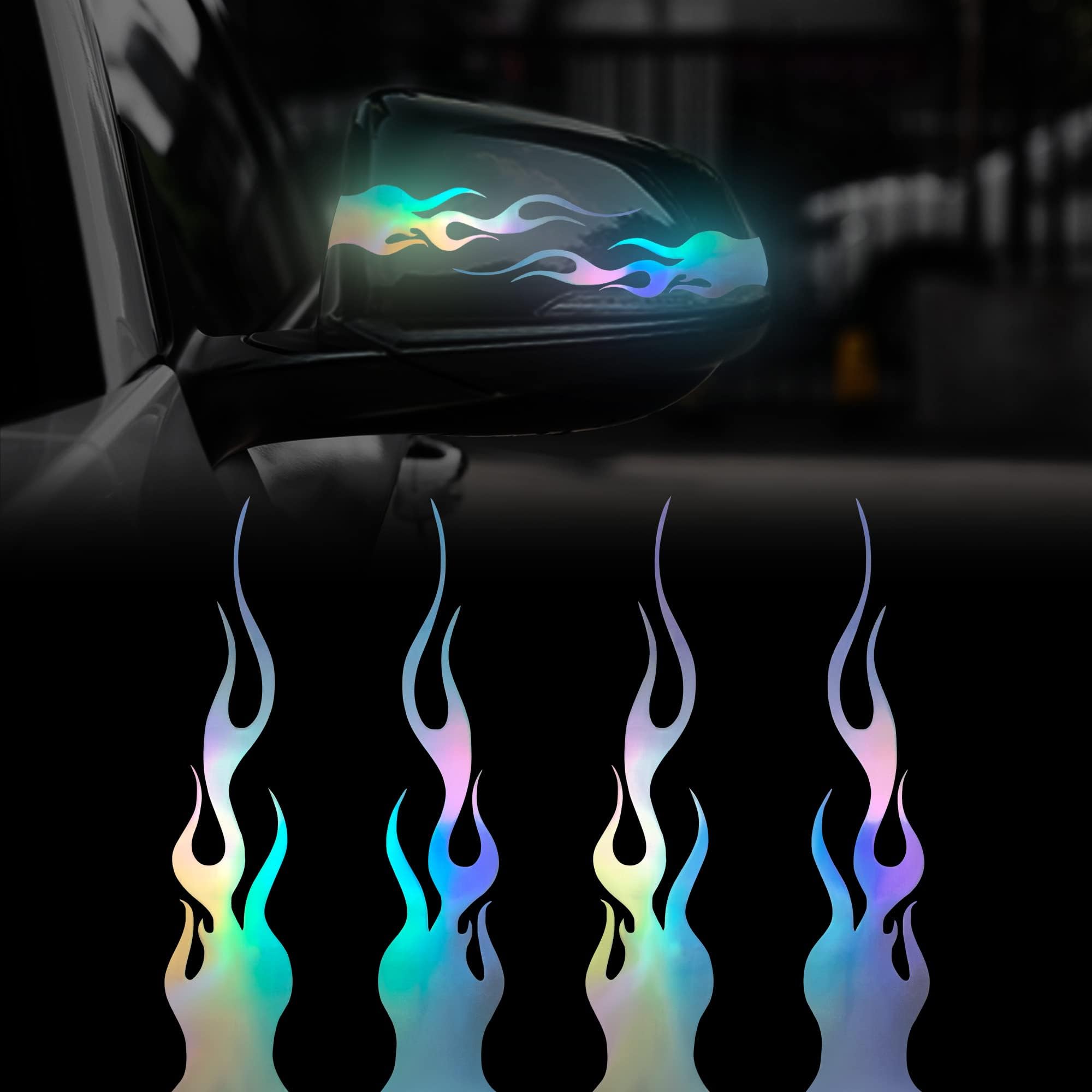 YDSTNiu 4x car flame stickers for Jeep Wrangler Unlimited 4 JL I 2018-2024