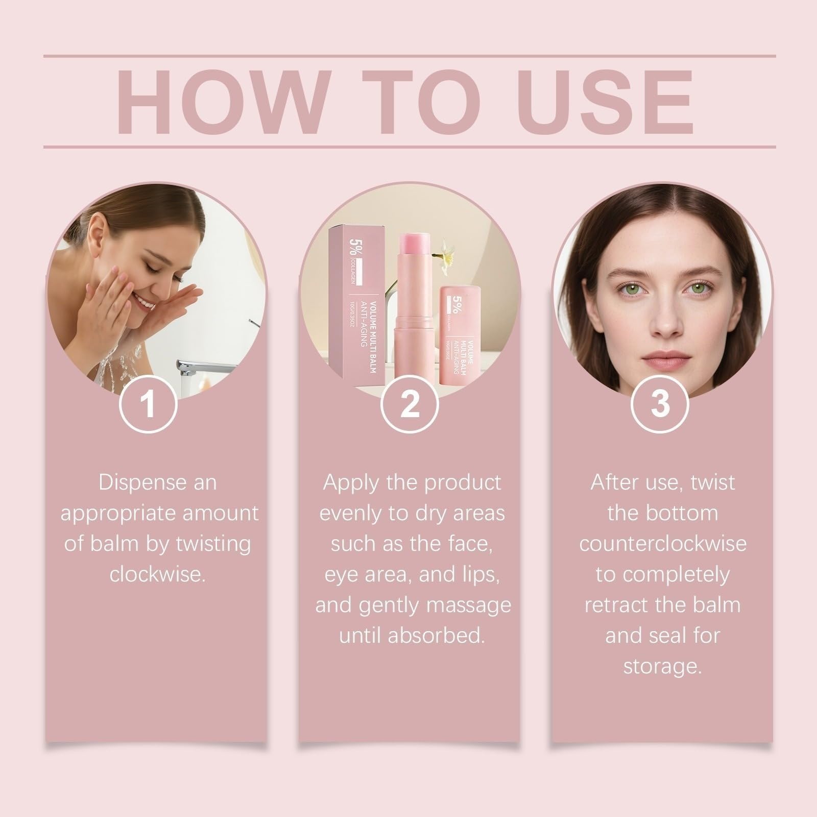 Multifunktionsstift PDRN Kollagen, koreanisch, Anti-Aging, Füllung, sofortige Wirkung, feuchtigkeitsspendend, schnelle Absorption, nicht klebend, Make-up-Basis für Lippen, Augen und Hals