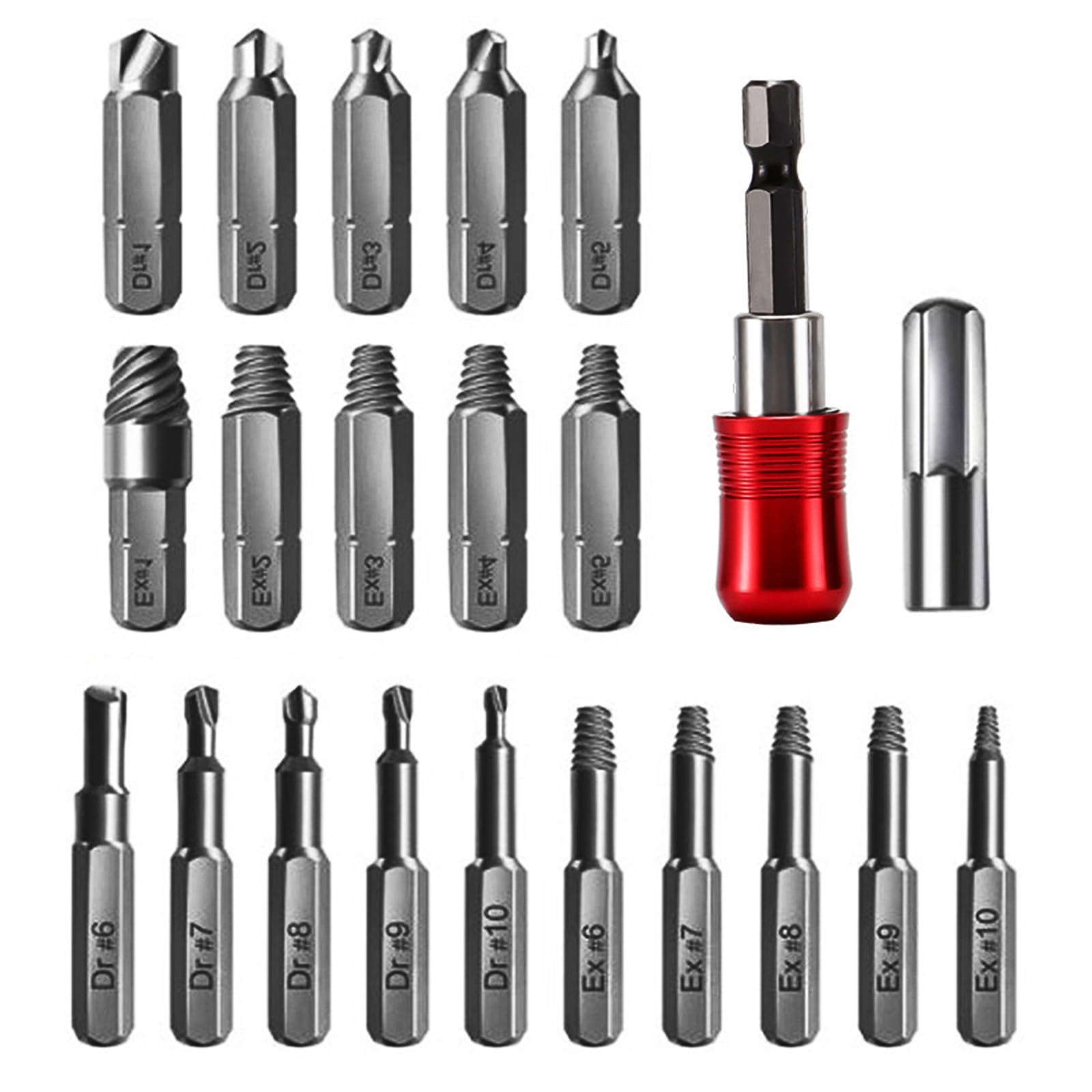 Durability 22Piece Screw Extractor Tool Set Extractor for Home and Workshop Repairs for Electronics, Machinery Damaged Expunger Set