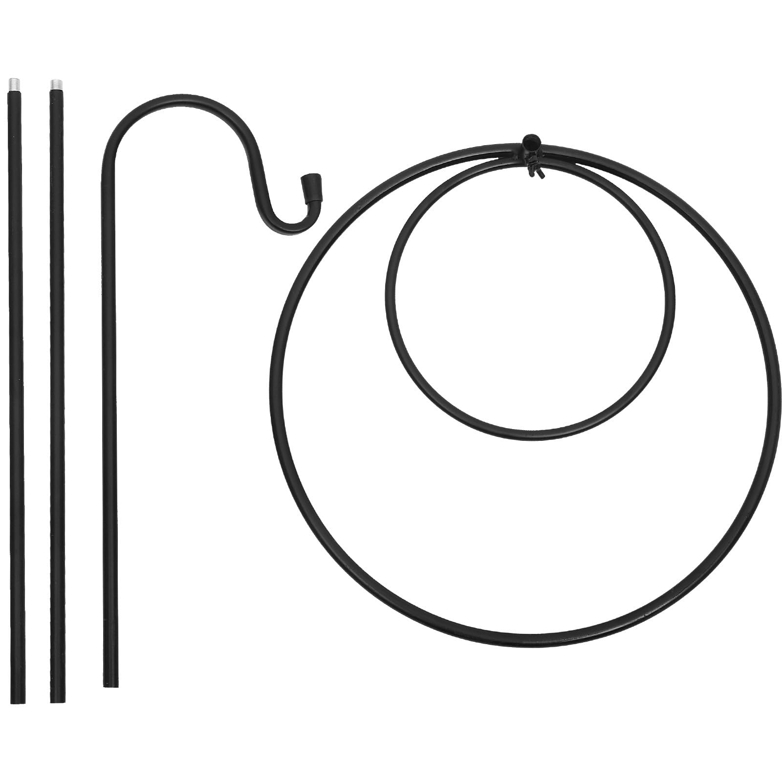 TOYANDONA Crochet Suspendre Intempéries Installation en Noir Fer Résistant aux Solide de pour ou Décoration Jardin de Pots de Fleurs Guirlandes Lumineuses