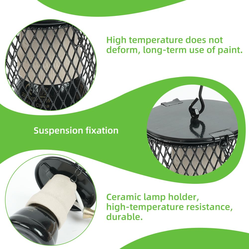 Grzewcza lampa dla gadów, ceramiczne żarówki na podczerwień, 50W, AC 220V, E27