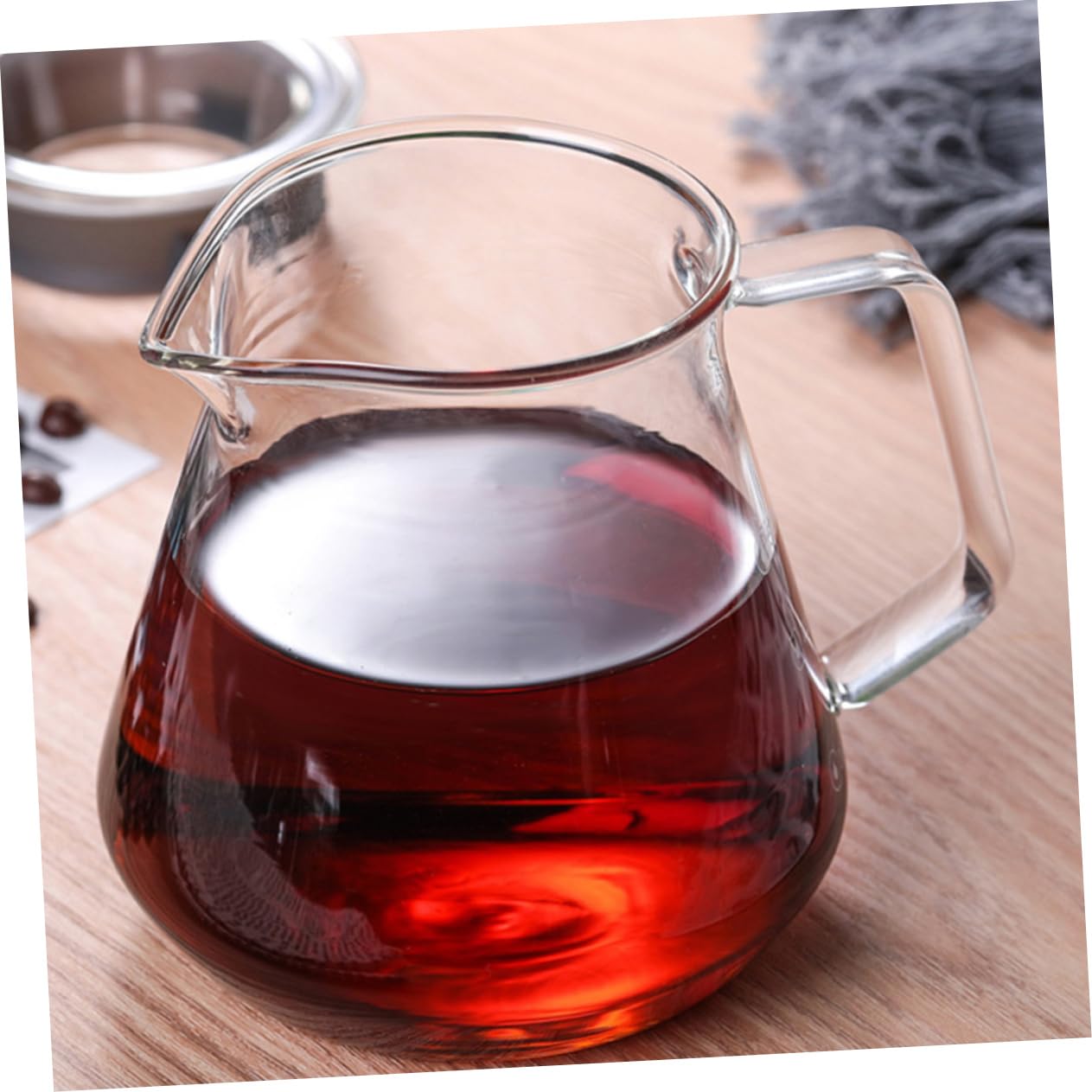 Unomor 500ml Glass Coffee Pot Stove Top Tea Kettle Hot Water Kettle Versatile Portable Milk Jug