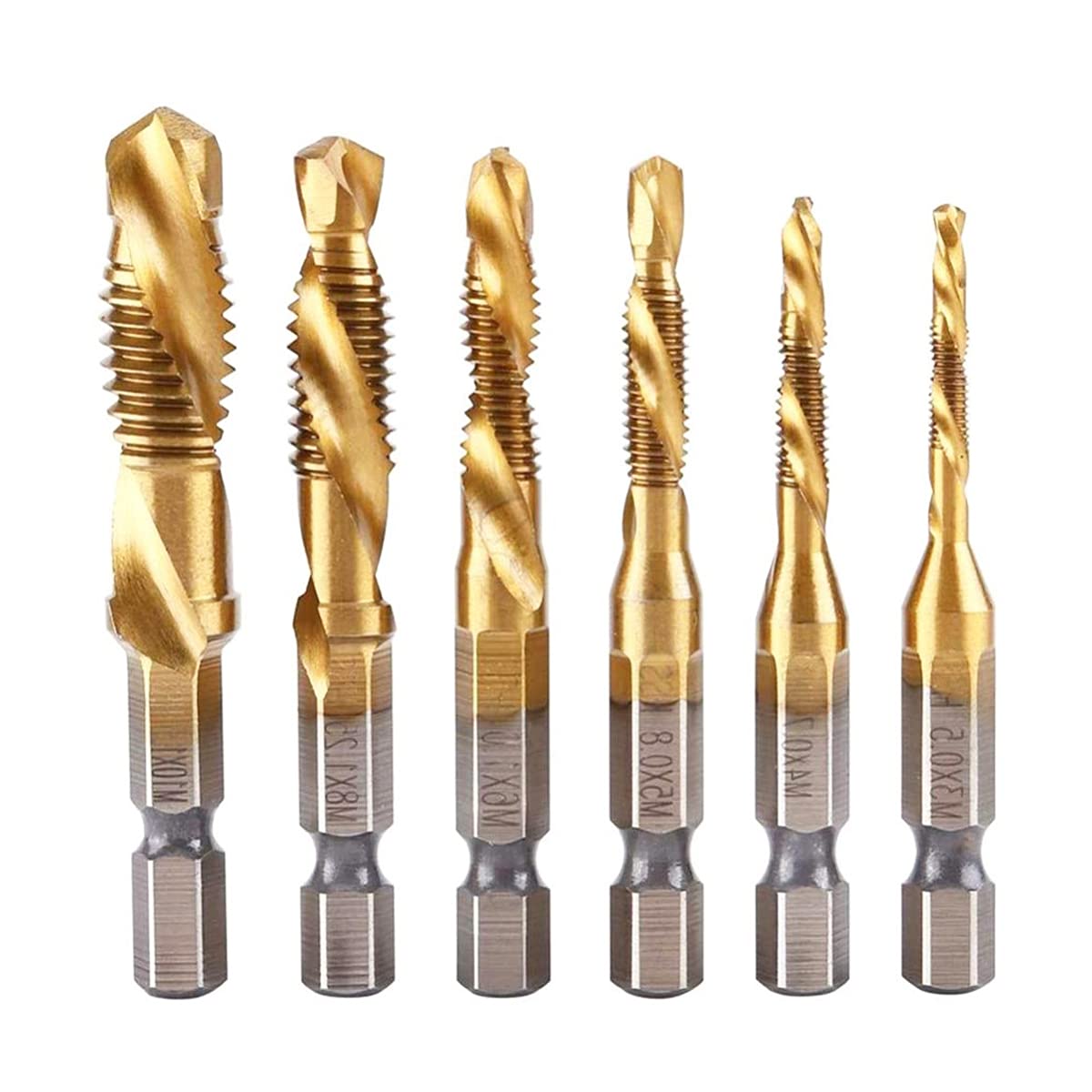 HSS Countersink Tap Drill Bit Set, ICEBLUEOR Combination Drill Tap Bit