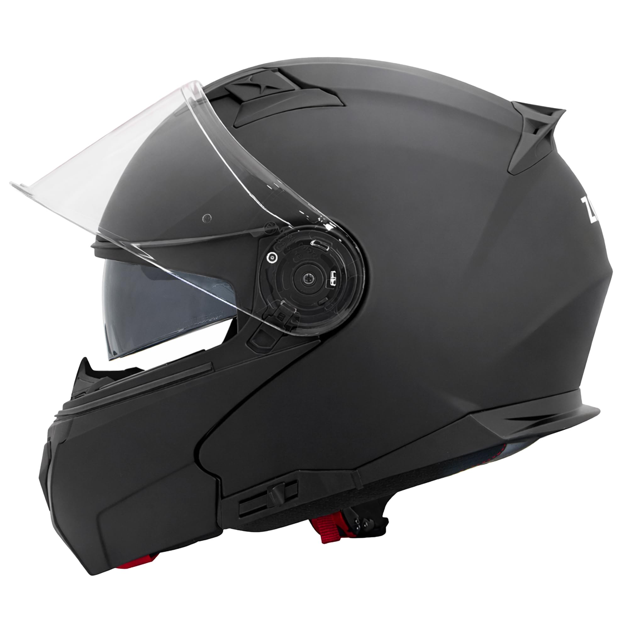Zorax ZOR-729 Flip Up Helmet With Double Visor Motorbike Ece 2206 Approved - Matt Black M(57-58cm) - 4