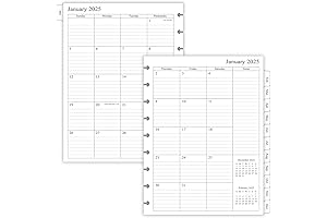 newestor 2024-2025 Monthly Calendar Inserts for Happy Planner Classic Size