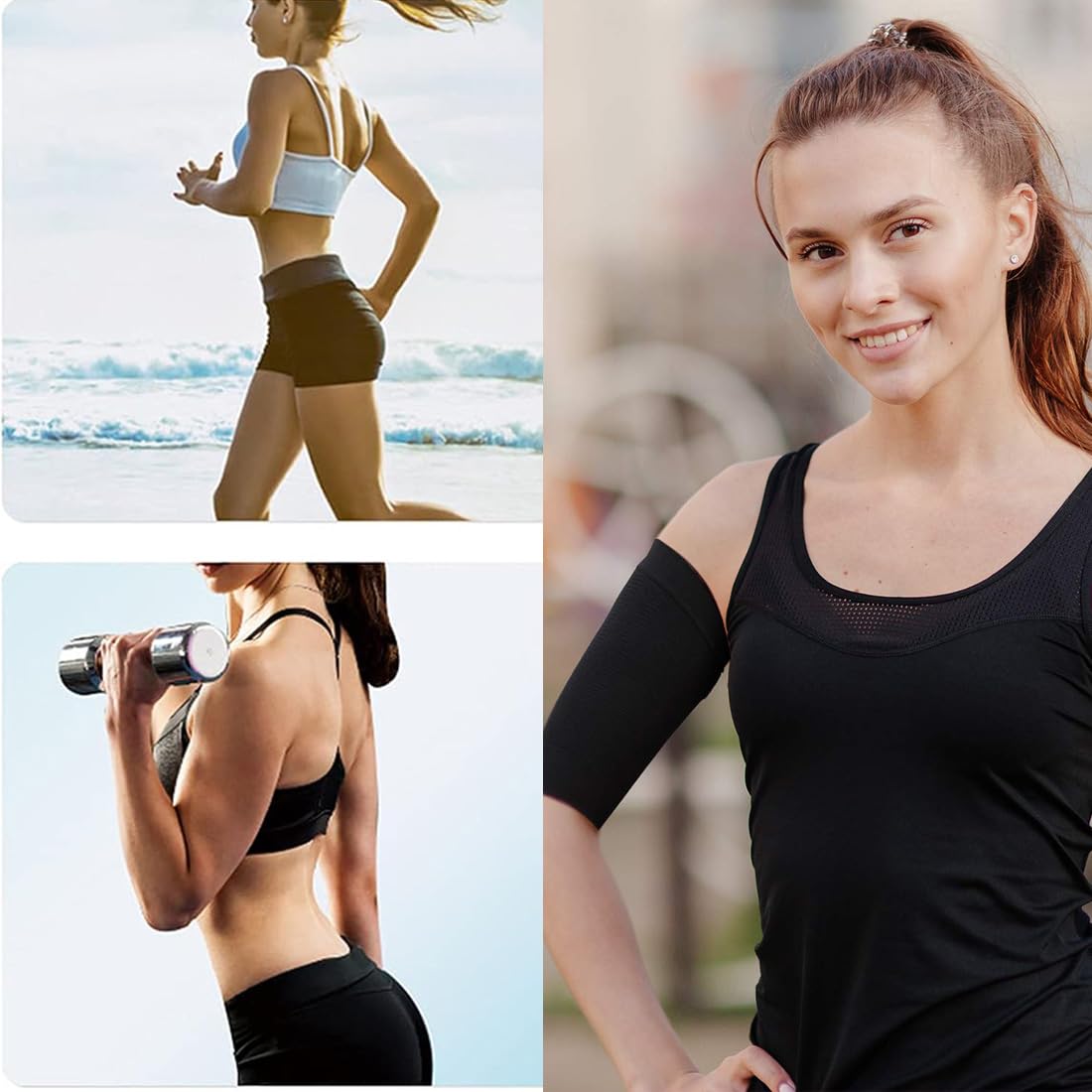 Manicotti Braccia Sportivi Anti-UV - Compressione, Traspiranti, Per Pallavolo E Basket - Foto 5